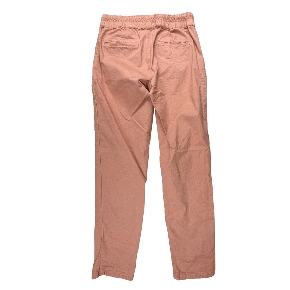 Pact Organic Cotton Coastal Lounge Pants Dusty Rose Pink XS Drawstring Straight - Picture 5 of 5